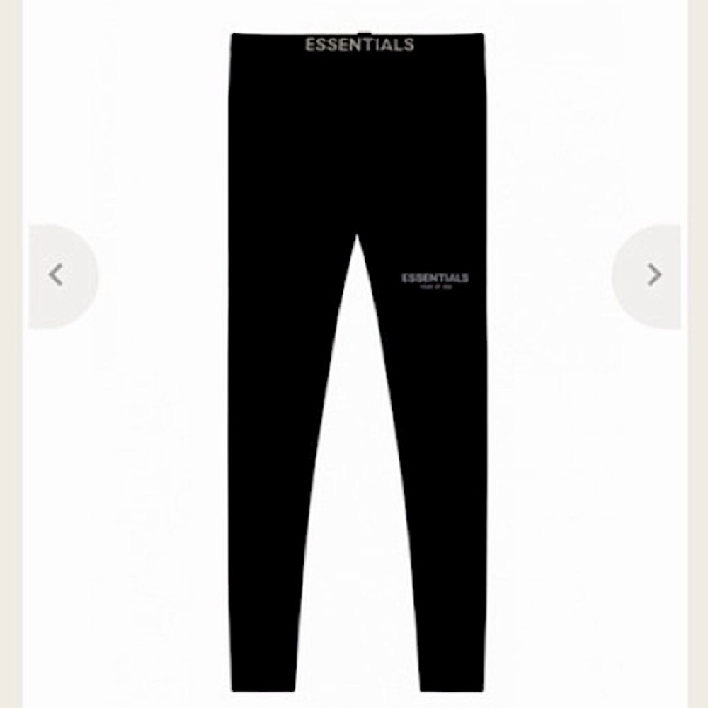 ✨Fear of God ESSENTIALS🖤 Black Leggings Sleek Minimalist Design * LIKE NEW